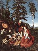 CRANACH, Lucas the Elder, The Rest on the Flight into Egypt  dfg